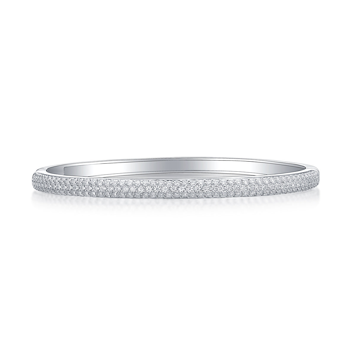 Moonlit Whisper – Moissanite Silver Bracelet