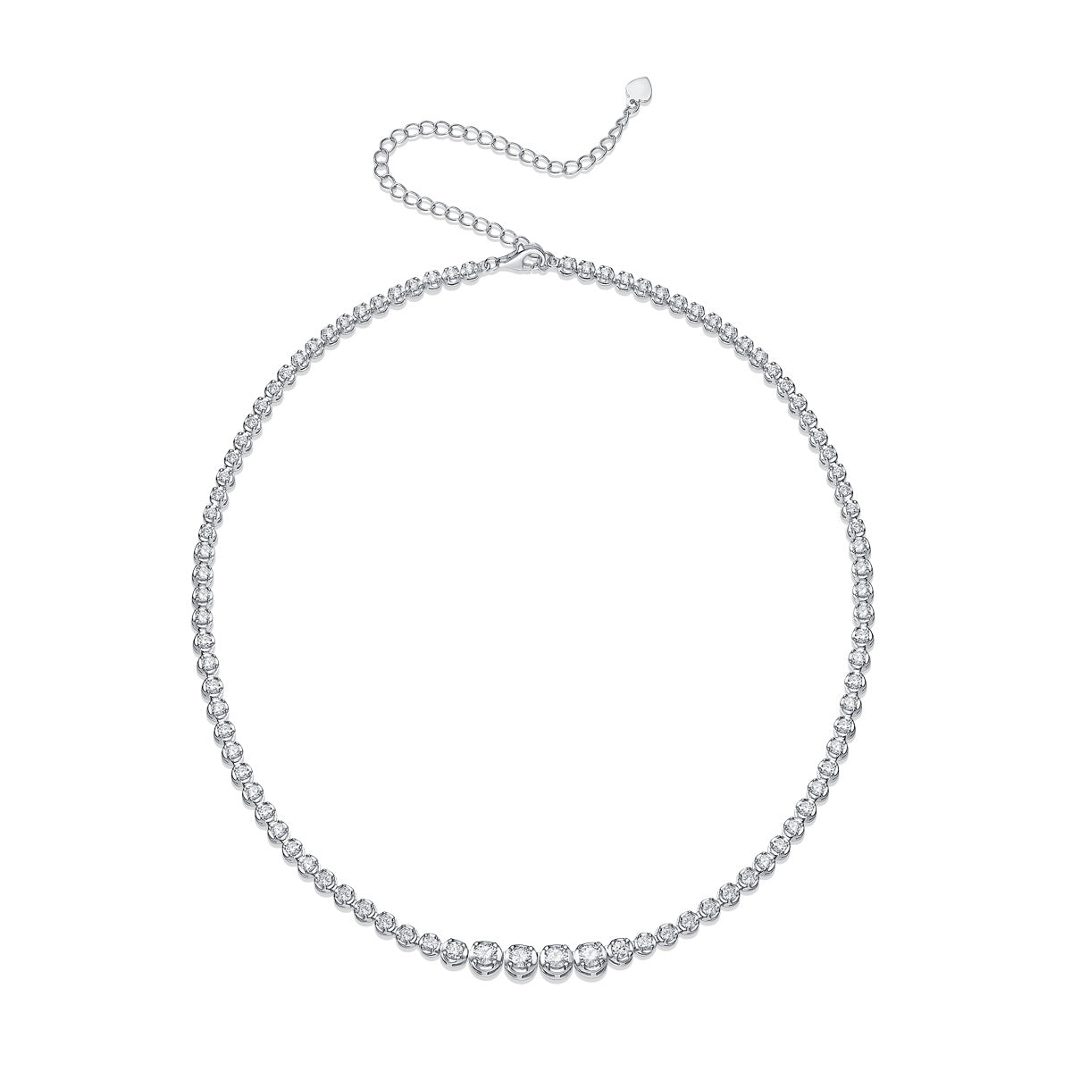Radiant Oath – Moissanite Silver Pendant Necklace