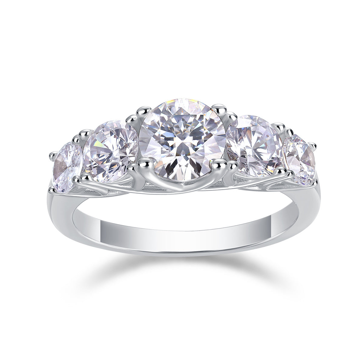 Sparkling Infinity – Moissanite Silver Ring
