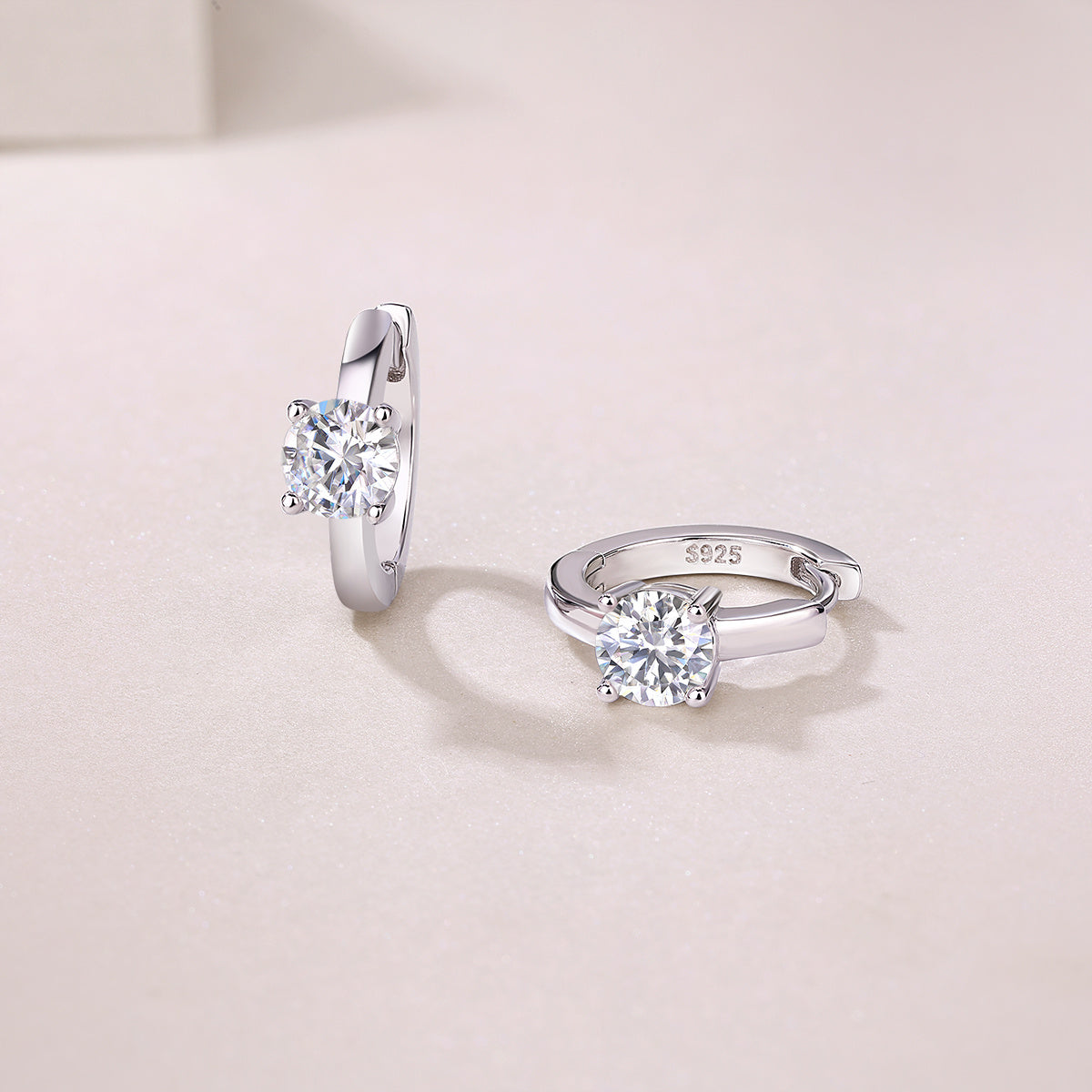 Heart’s Whisper – Moissanite Silver Earrings
