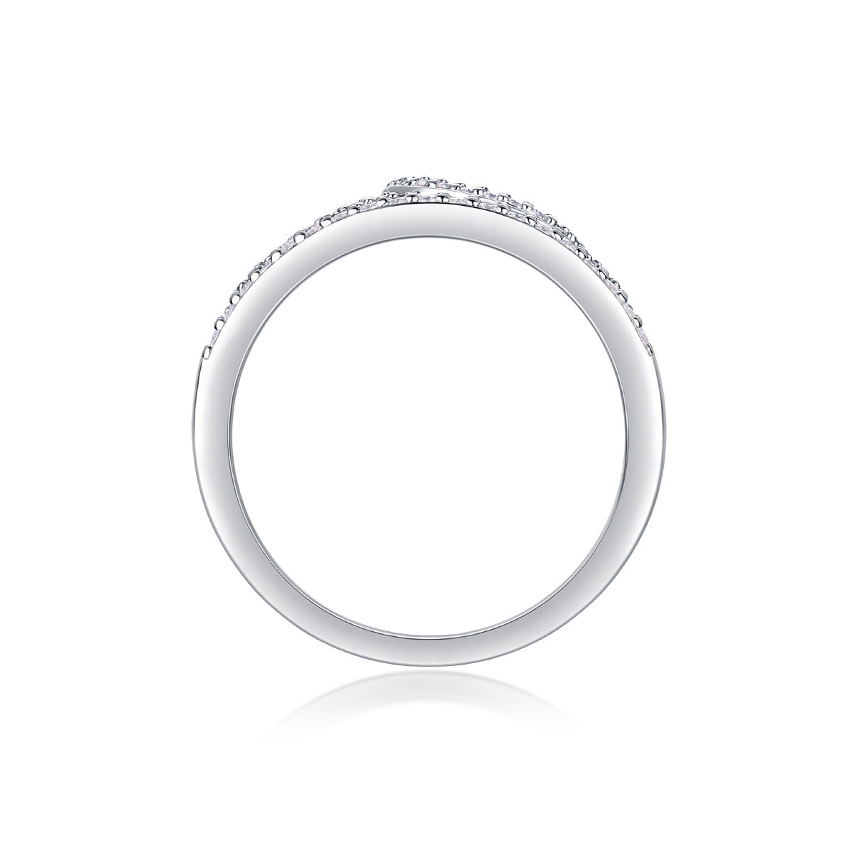 Regal Radiance – Moissanite Silver Crown Ring