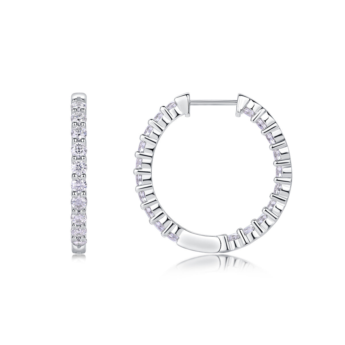 Oceanic Muse – Moissanite Silver Earrings