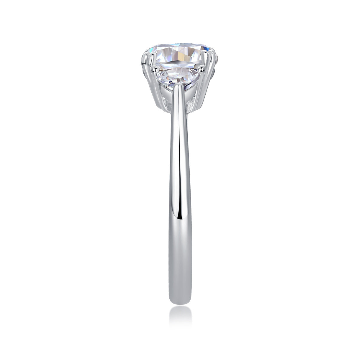 Radiant Promise – Moissanite Silver Wedding Ring