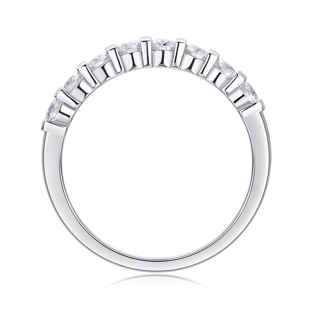Luminous Elegance – Moissanite Silver Ring