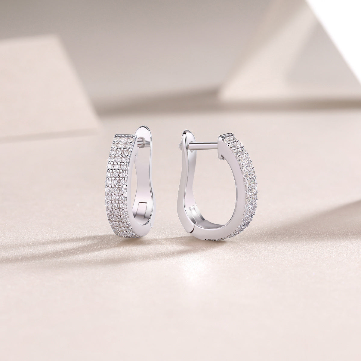 Gentle Rhythm – Moissanite Silver Earrings