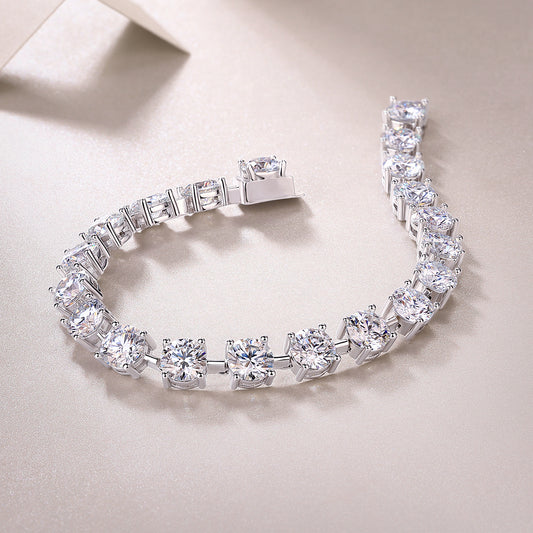 Eternal Moment – Silver Moissanite Bracelet