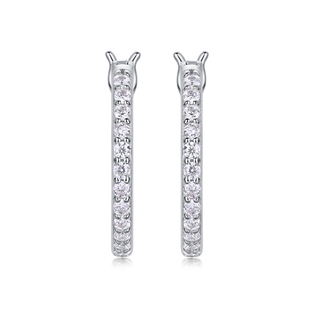 Silver Current – Moissanite Silver Earrings