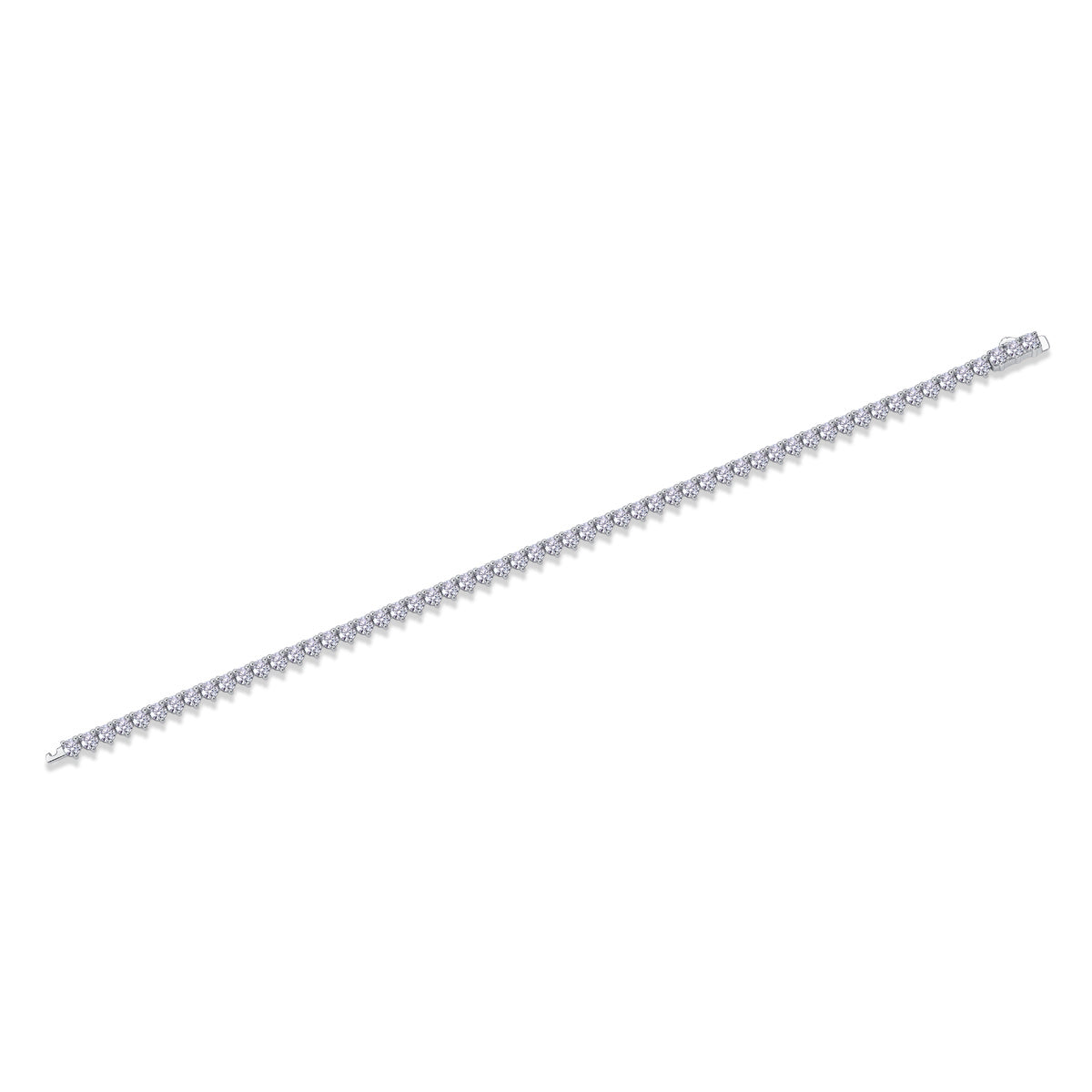 Radiant Halo – Silver Moissanite Bracelet