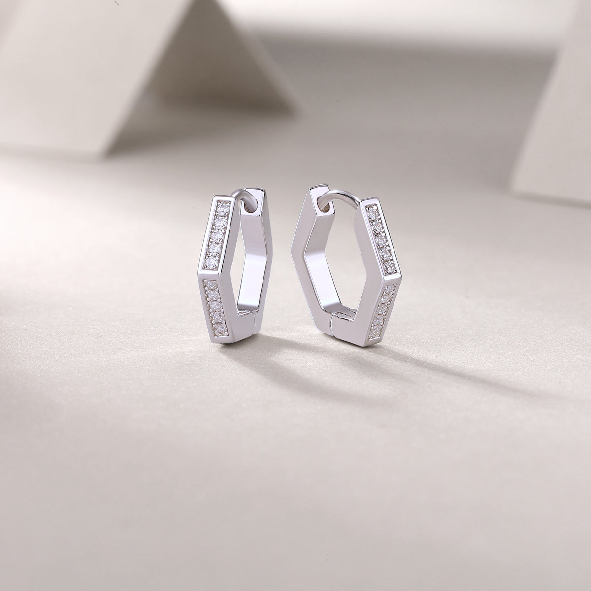 Celestial Spark – Moissanite Sterling Silver Stud Earrings
