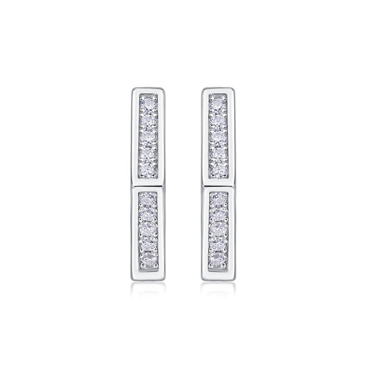 Celestial Spark – Moissanite Sterling Silver Stud Earrings