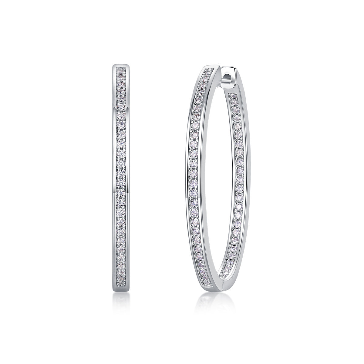 Sparkling Elegance – Moissanite Silver Stud Earrings