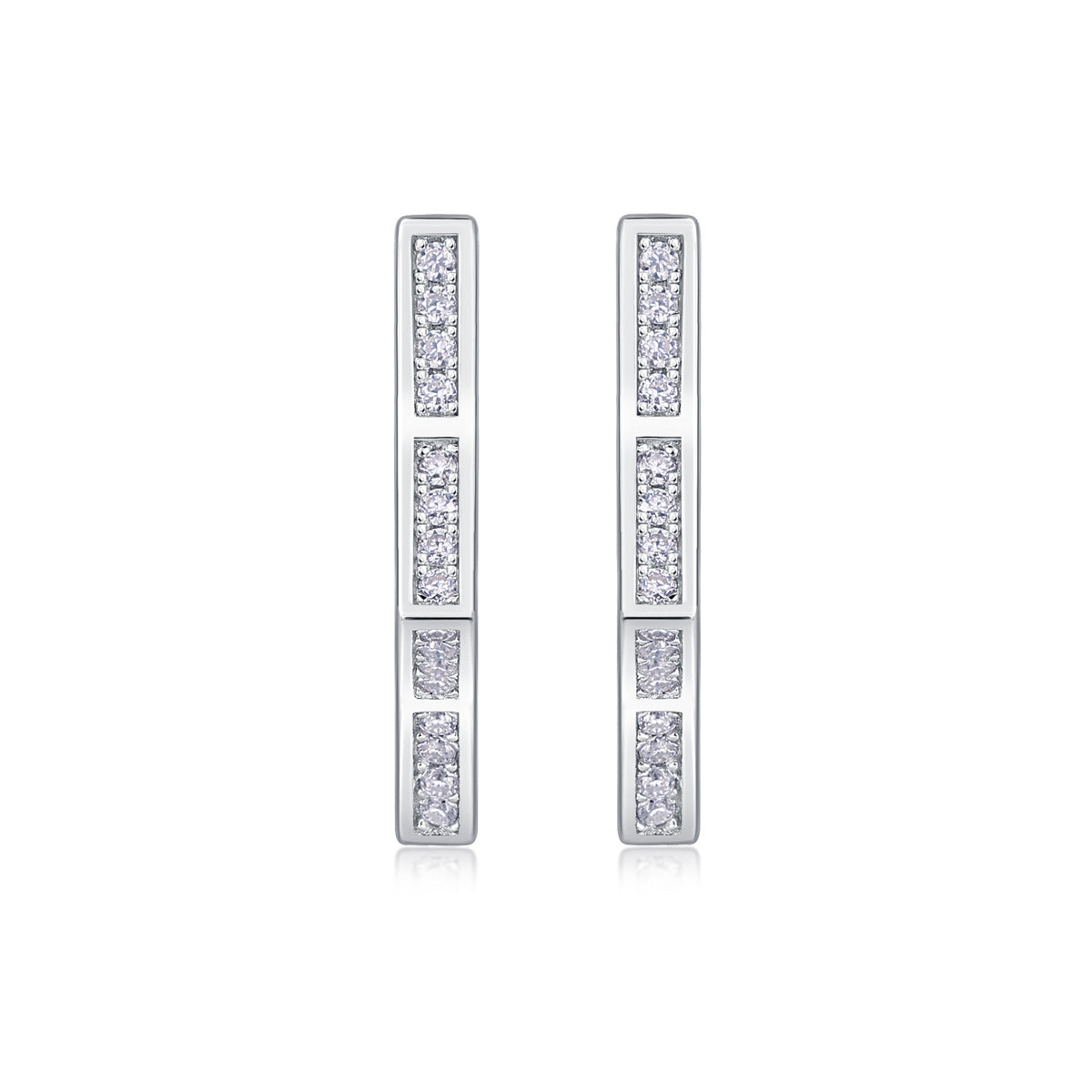 Cosmic Drift – Moissanite Silver Earrings