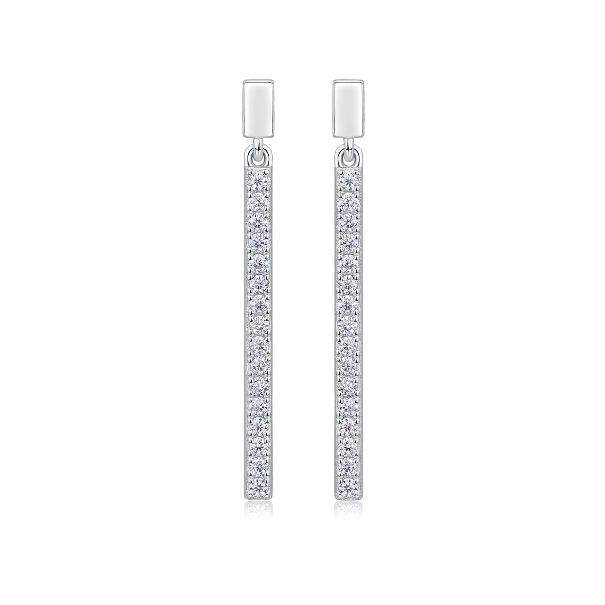 Dancing Light – Moissanite Silver Earrings