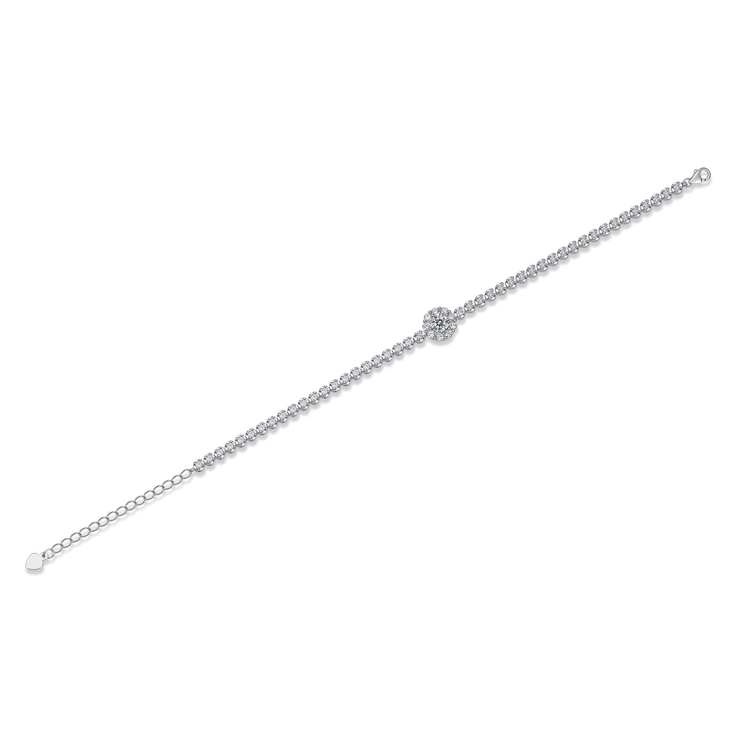Magpie’s Passage – Silver Moissanite Bracelet