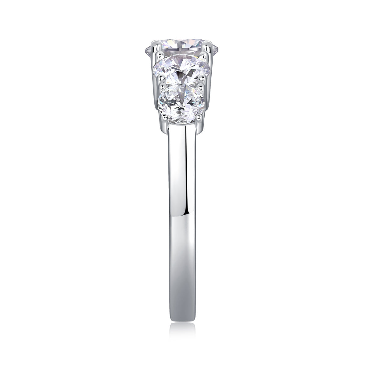 Sparkling Infinity – Moissanite Silver Ring