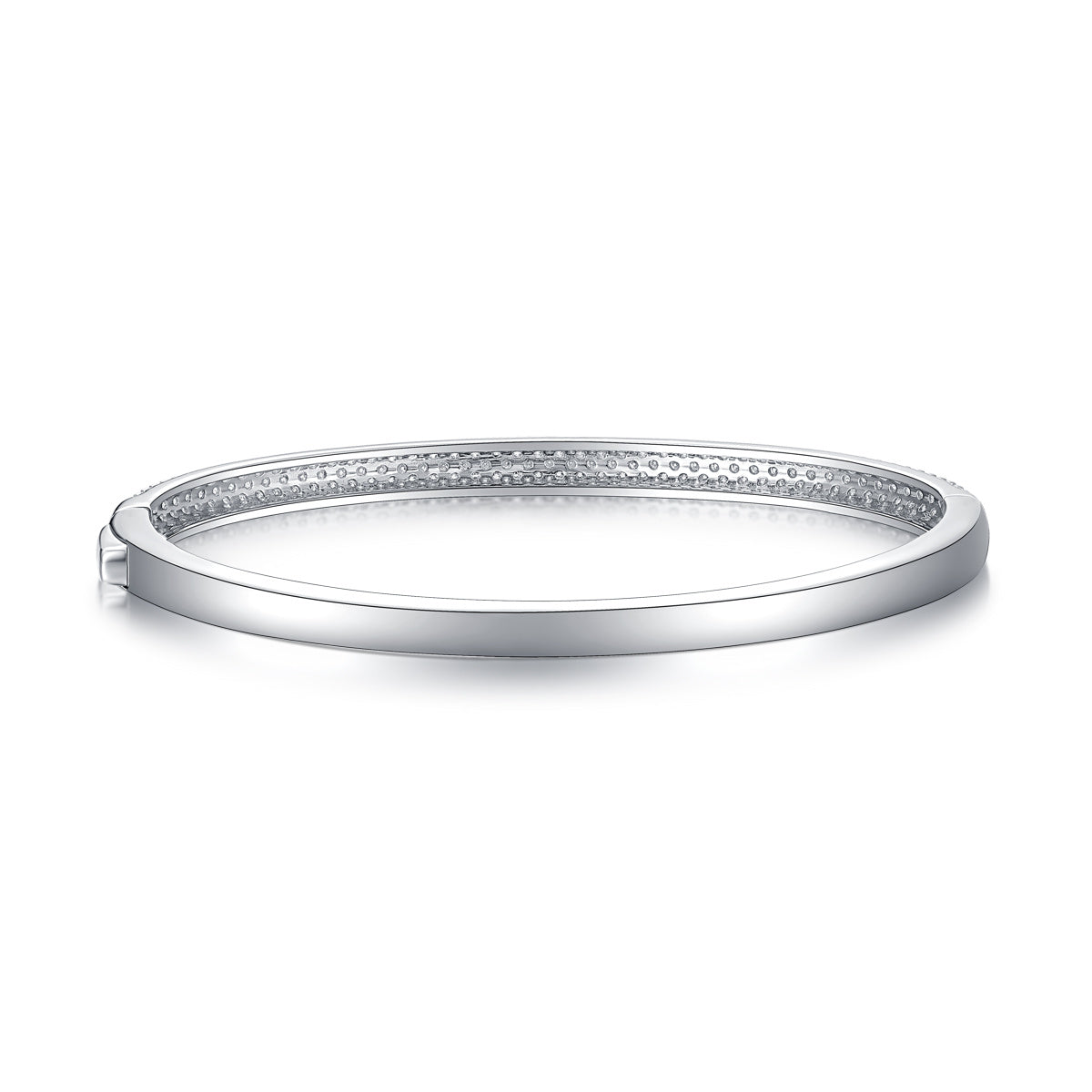 Moonlit Whisper – Moissanite Silver Bracelet