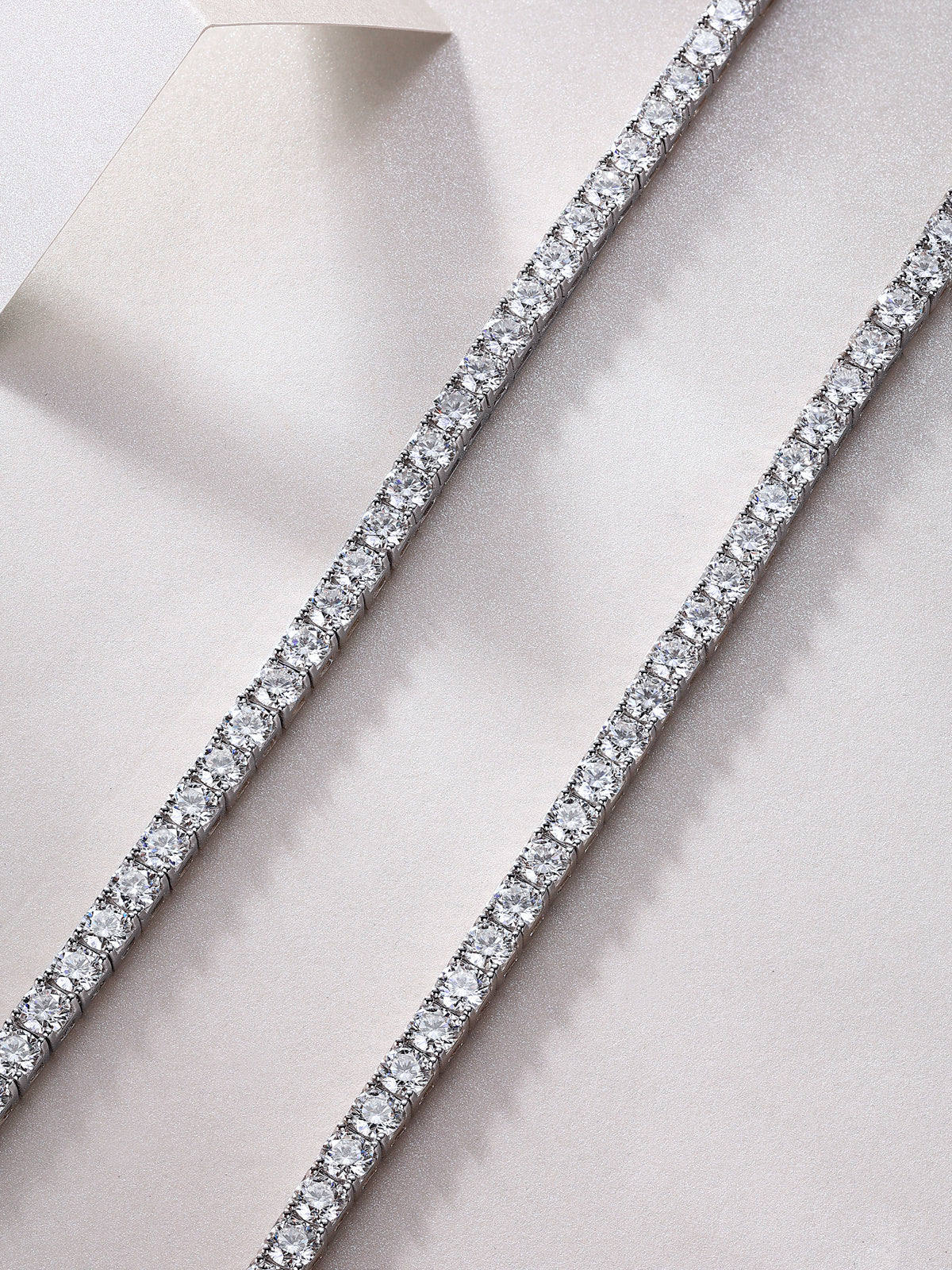 Celestial Stream – Silver Moissanite Necklace