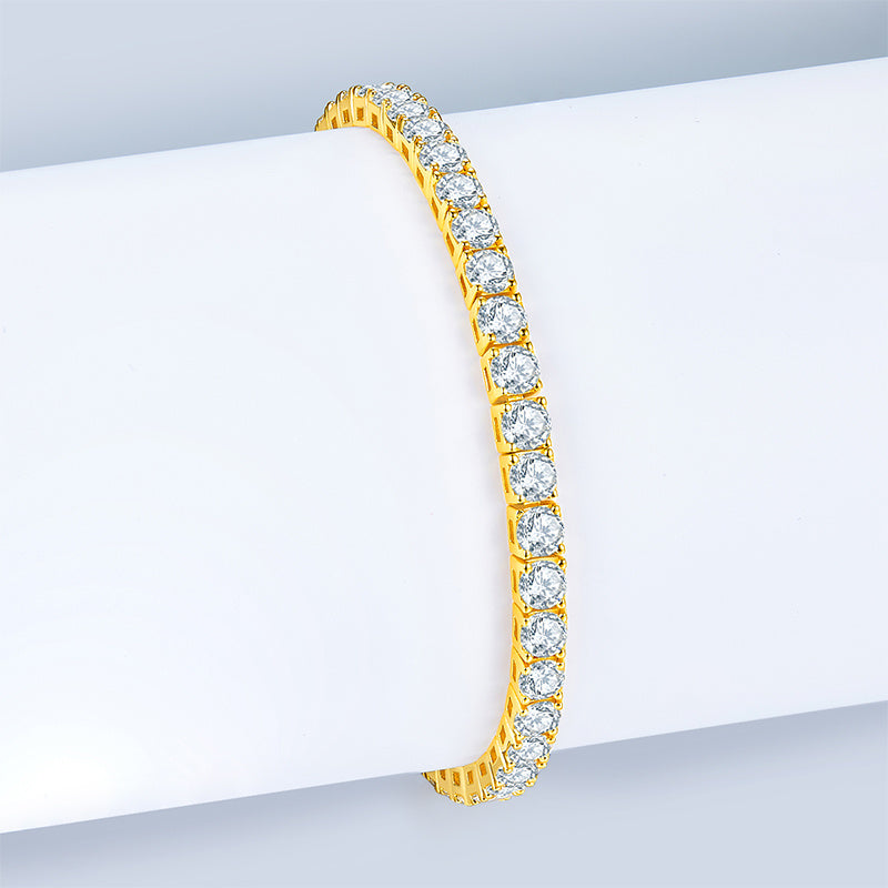 Celestial Veil – Silver Moissanite Bracelet