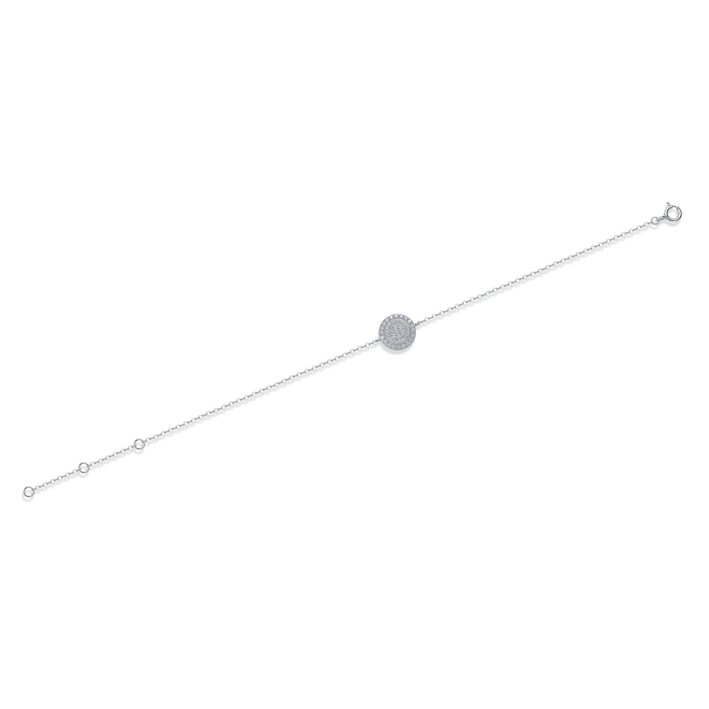 Celestial Bloom – Moissanite Silver Bracelet