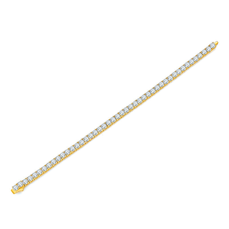 Celestial Veil – Silver Moissanite Bracelet