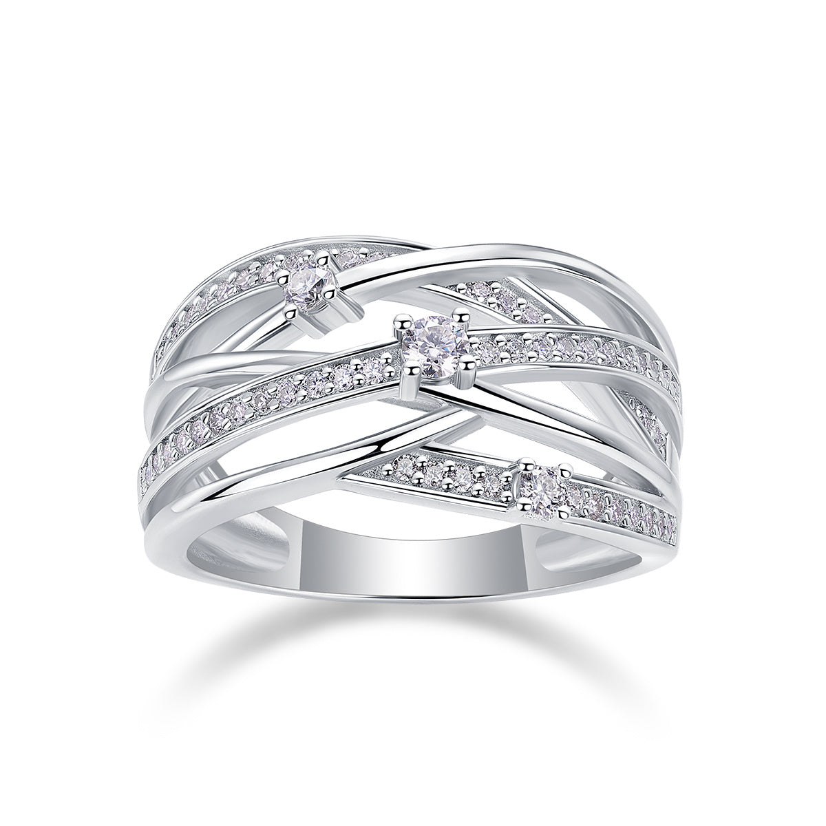 Celestial Glow – Moissanite Silver Ring