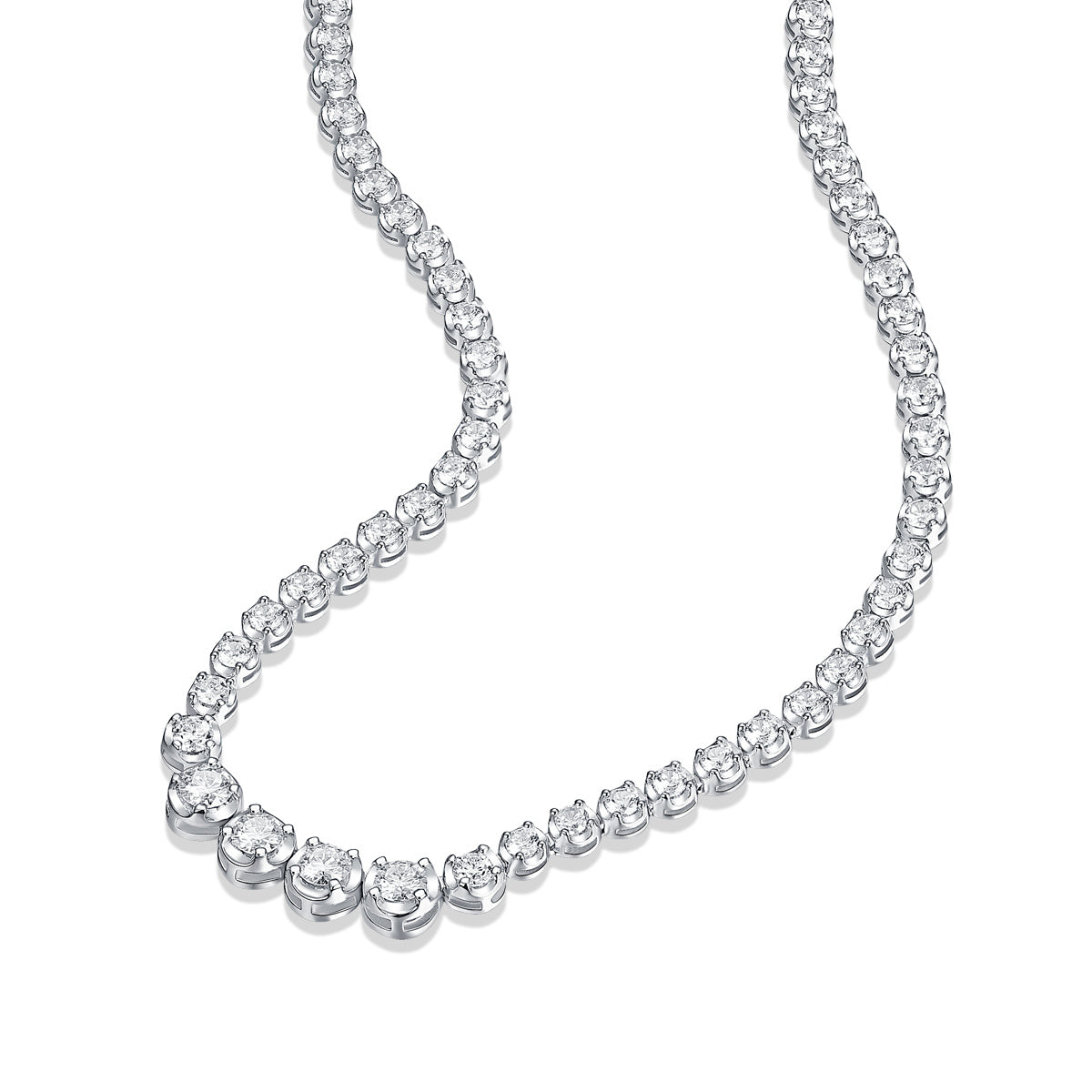 Radiant Oath – Moissanite Silver Pendant Necklace