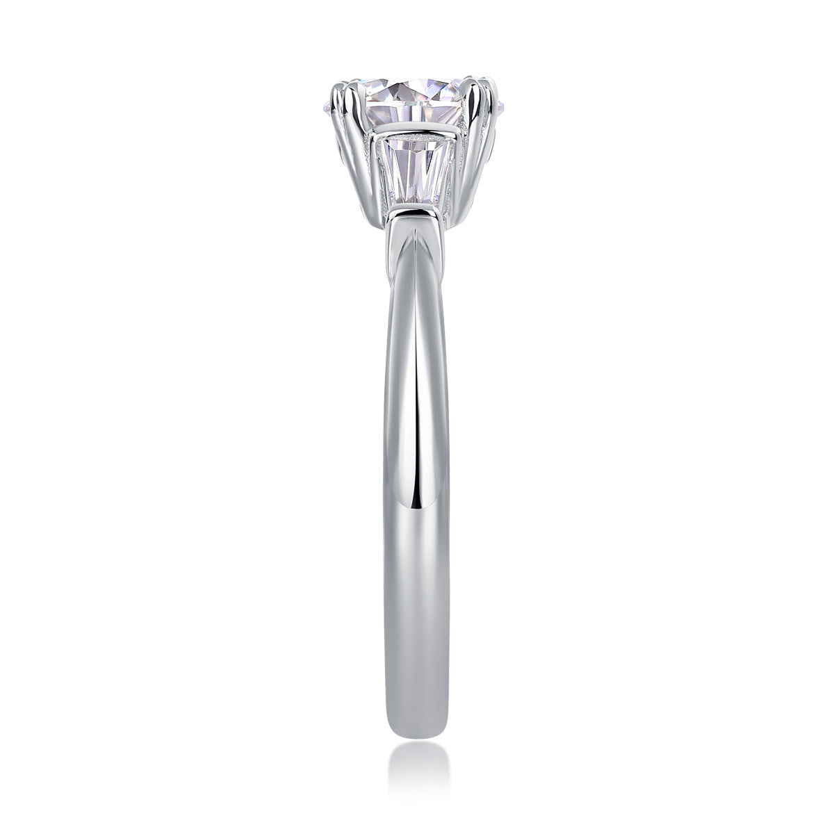 Forever Radiance – Moissanite Silver Wedding Ring