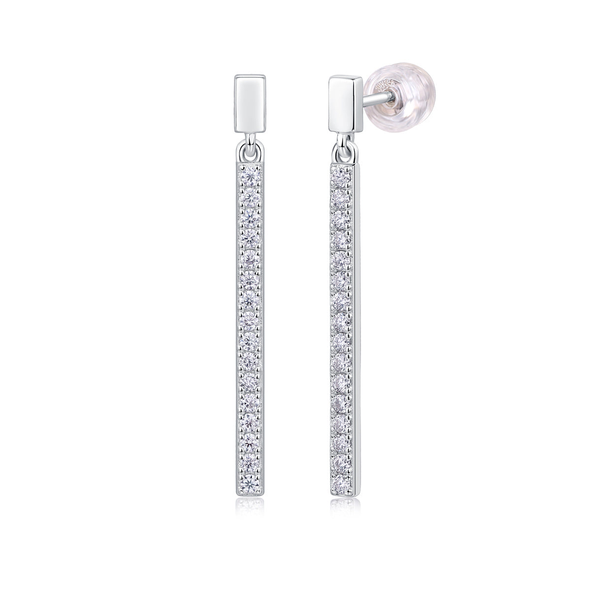 Dancing Light – Moissanite Silver Earrings