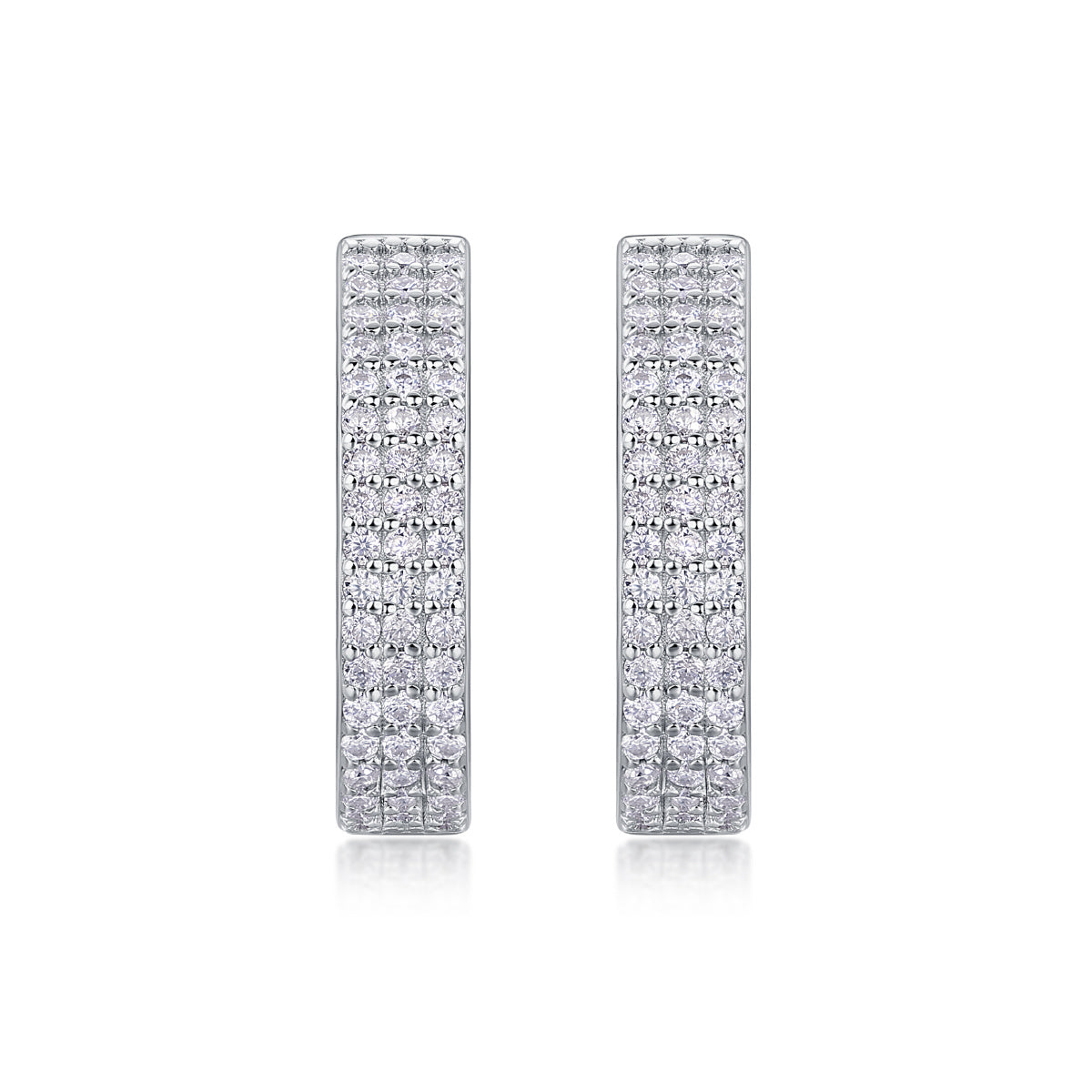 Gentle Rhythm – Moissanite Silver Earrings