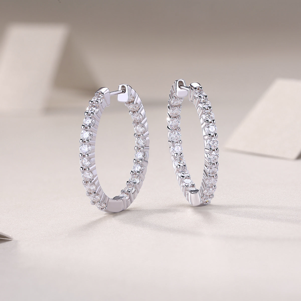 Oceanic Muse – Moissanite Silver Earrings