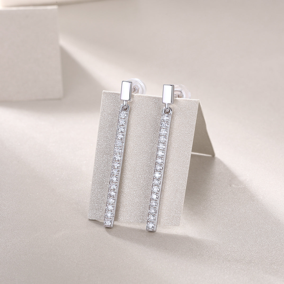 Dancing Light – Moissanite Silver Earrings