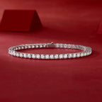 Celestial Veil – Silver Moissanite Bracelet