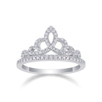 Regal Radiance – Moissanite Silver Crown Ring