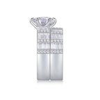 Vanilla - A Fashionable And Luxurious Jewelry Piece Set With 3-carat Moissanite S925 Sterling Silver And Platinum-plated Diamond