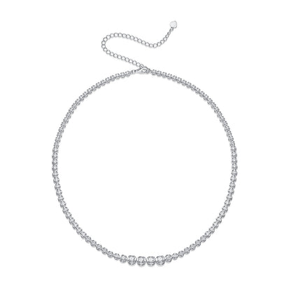 Radiant Oath – Moissanite Silver Pendant Necklace
