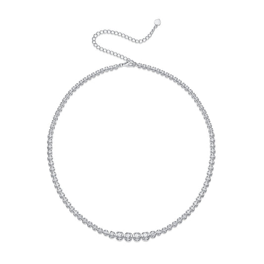 Radiant Oath – Moissanite Silver Pendant Necklace