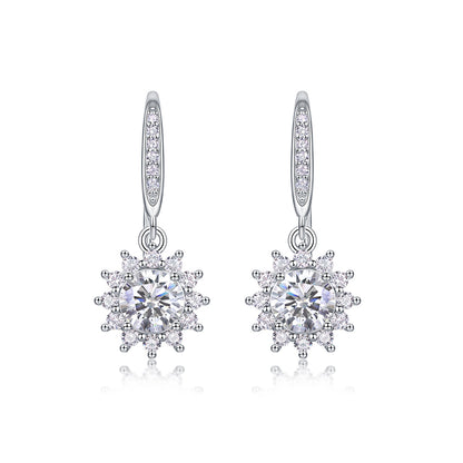 Luxe Harmony – Moissanite Sterling Silver Earrings Set