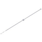 Morning Mist – Silver Moissanite Beaded Bracelet