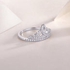 Regal Radiance – Moissanite Silver Crown Ring