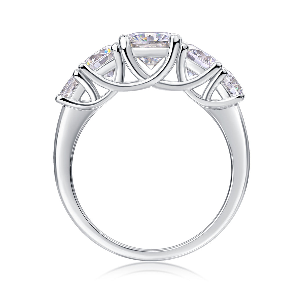 Sparkling Infinity – Moissanite Silver Ring