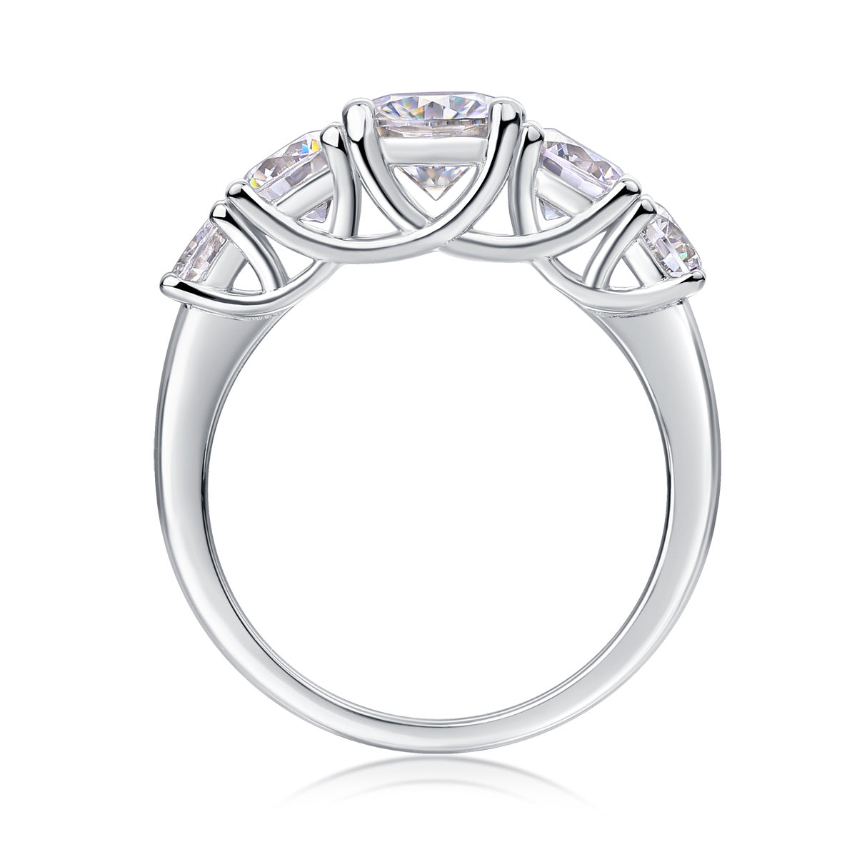Sparkling Infinity – Moissanite Silver Ring