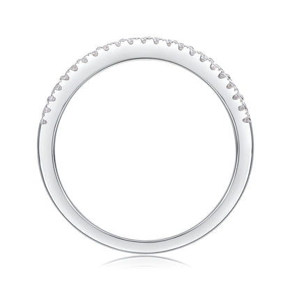 Radiant Waves – Multi-Row Moissanite Silver Ring