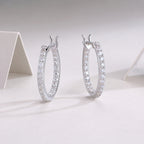 Silver Current – Moissanite Silver Earrings