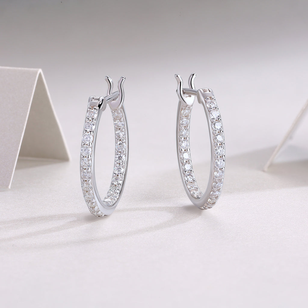 Silver Current – Moissanite Silver Earrings