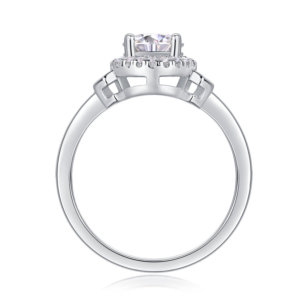 Guiding Light – Moissanite Silver Ring Set
