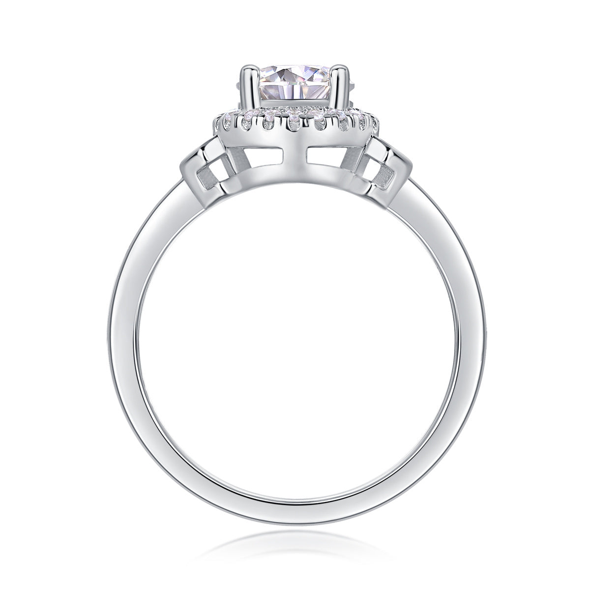 Guiding Light – Moissanite Silver Ring Set