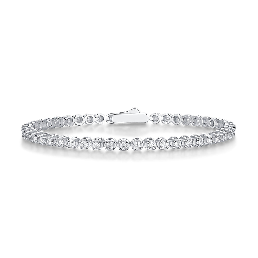 Luminous Night – Silver Moissanite Bracele