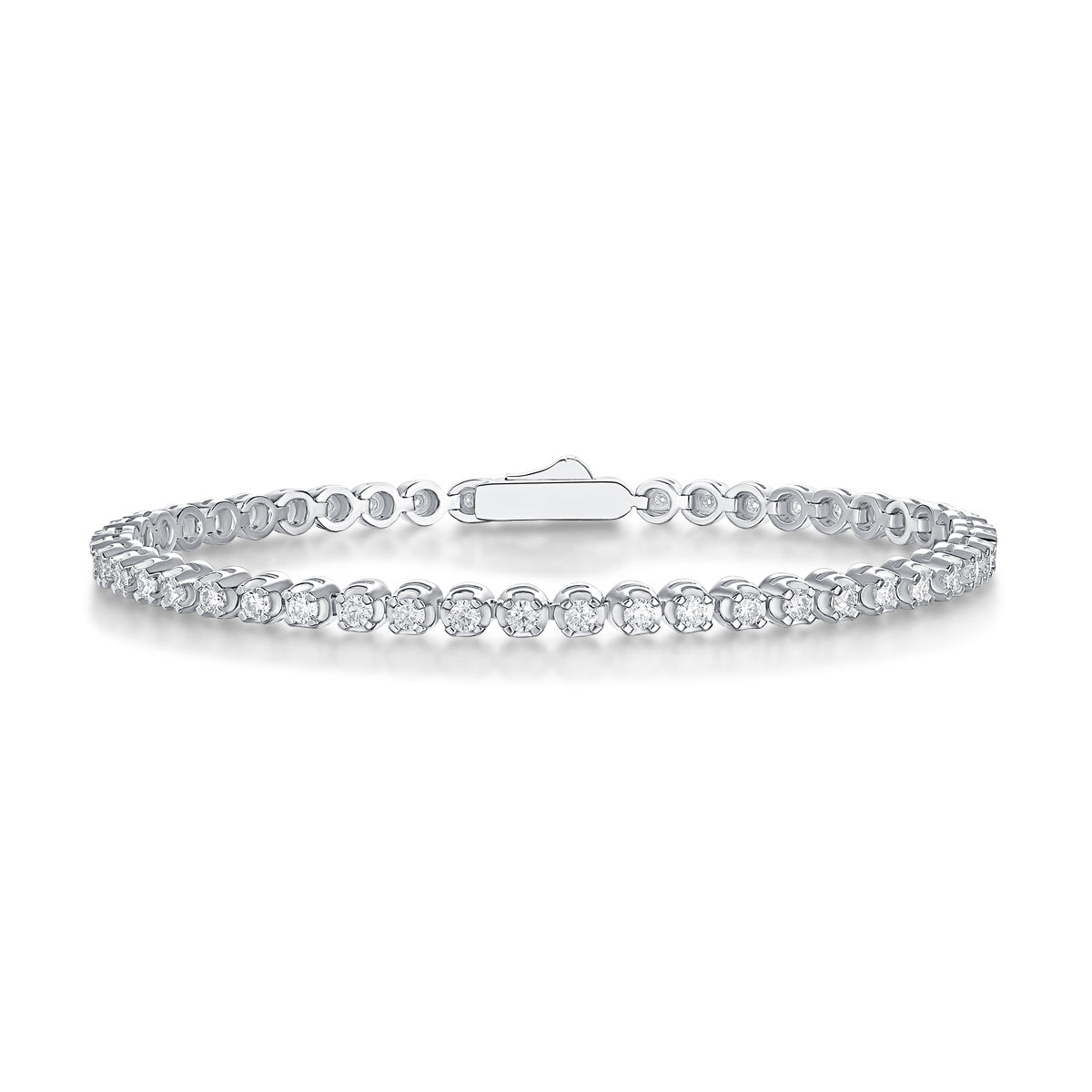 Luminous Night – Silver Moissanite Bracele