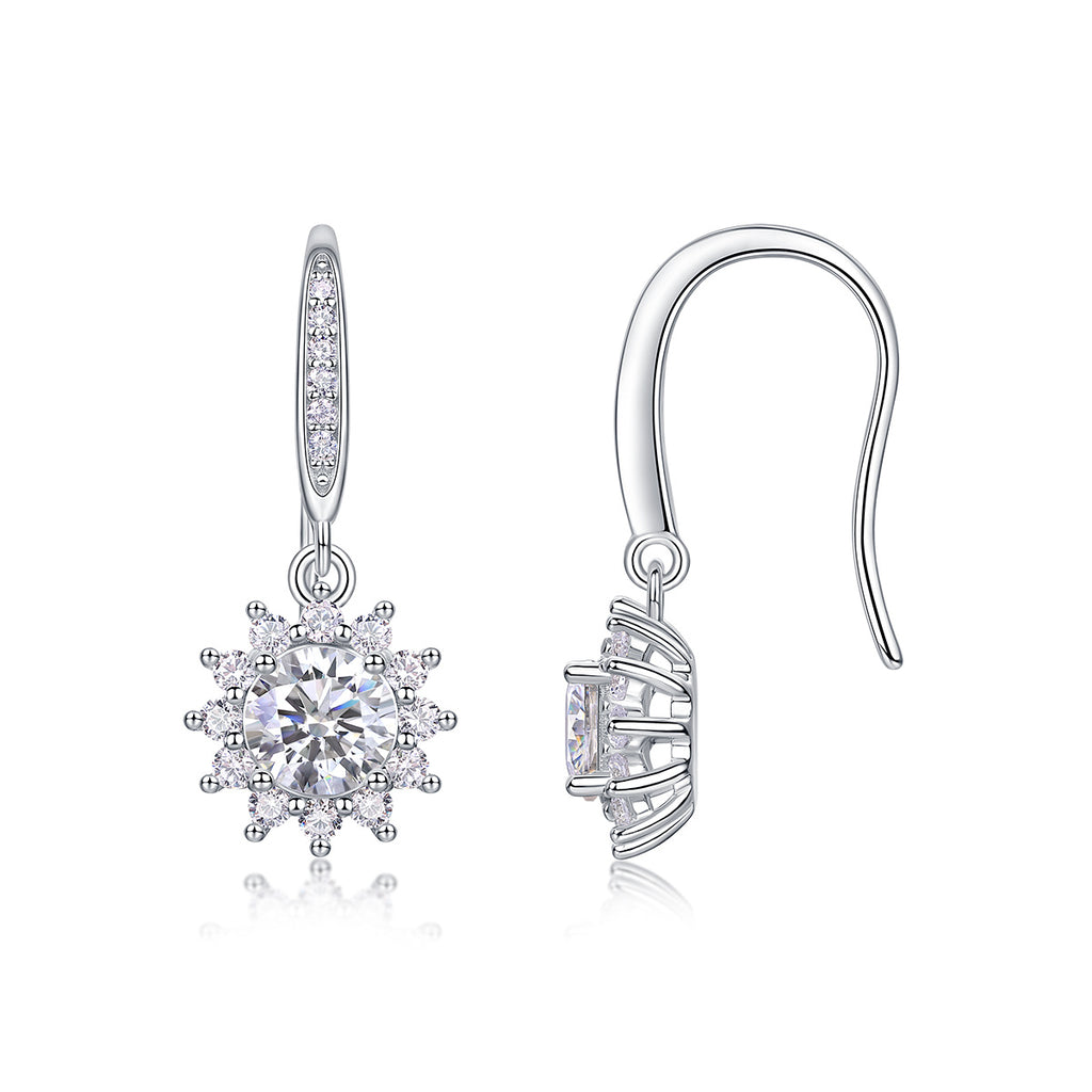 Luxe Harmony – Moissanite Sterling Silver Earrings Set