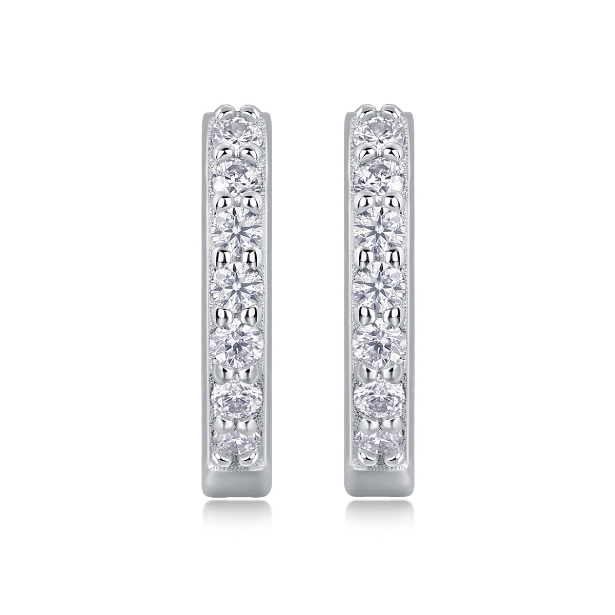 Radiant Resolve – Moissanite Silver Earrings
